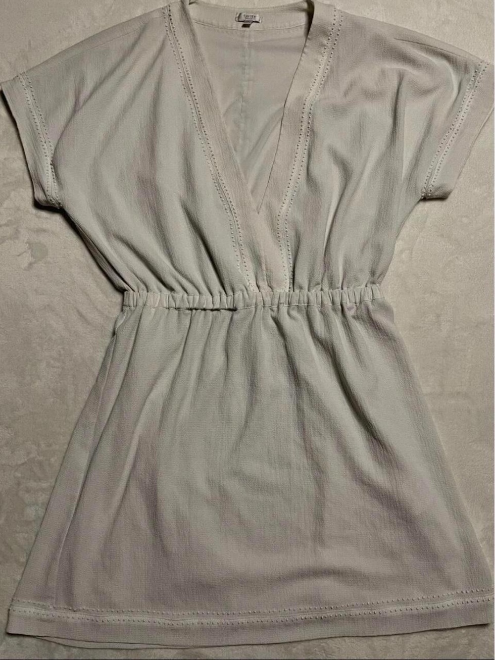 Tavik White V-Neck Elastic-Waist Dress Tunic - Picture 1 of 4